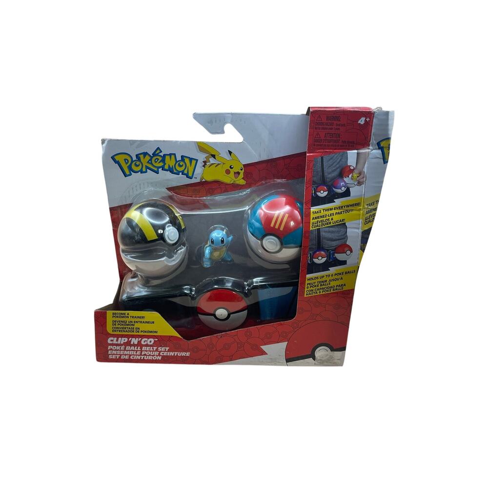 Pokemon Squirtle Clip N Go Poke Ball Belt Set New Jazwares Toy